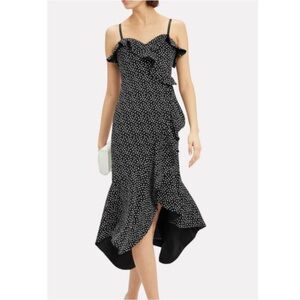Express Polka Dot Open Shoulder Dress NWT